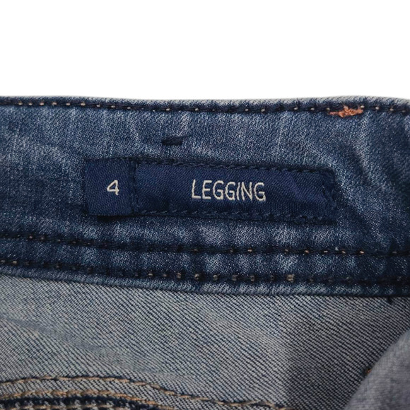 EUC Seven 7 Mid Rise Slim Fit Legging Denim Jeans Sz. 4 [27.5] x28 Vintage Blue - Picture 7 of 10